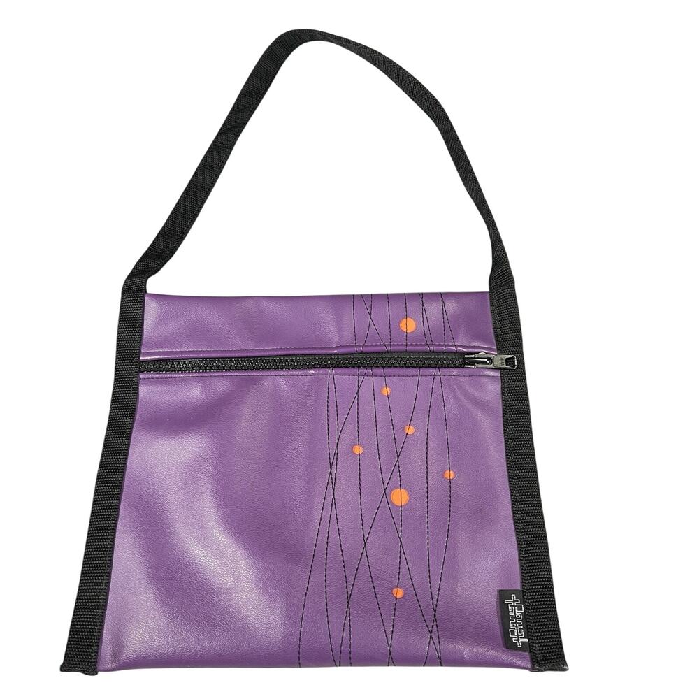 Holly Aiken Crossbody Handbag Dots Purple Orange Handcrafted Vinyl Electron MCM